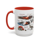 Hawaii Volcanoes National Park Coffee Mug | Hawaii Big Island Lava Volcano Gift | Accent Color Ceramic 11oz 15oz