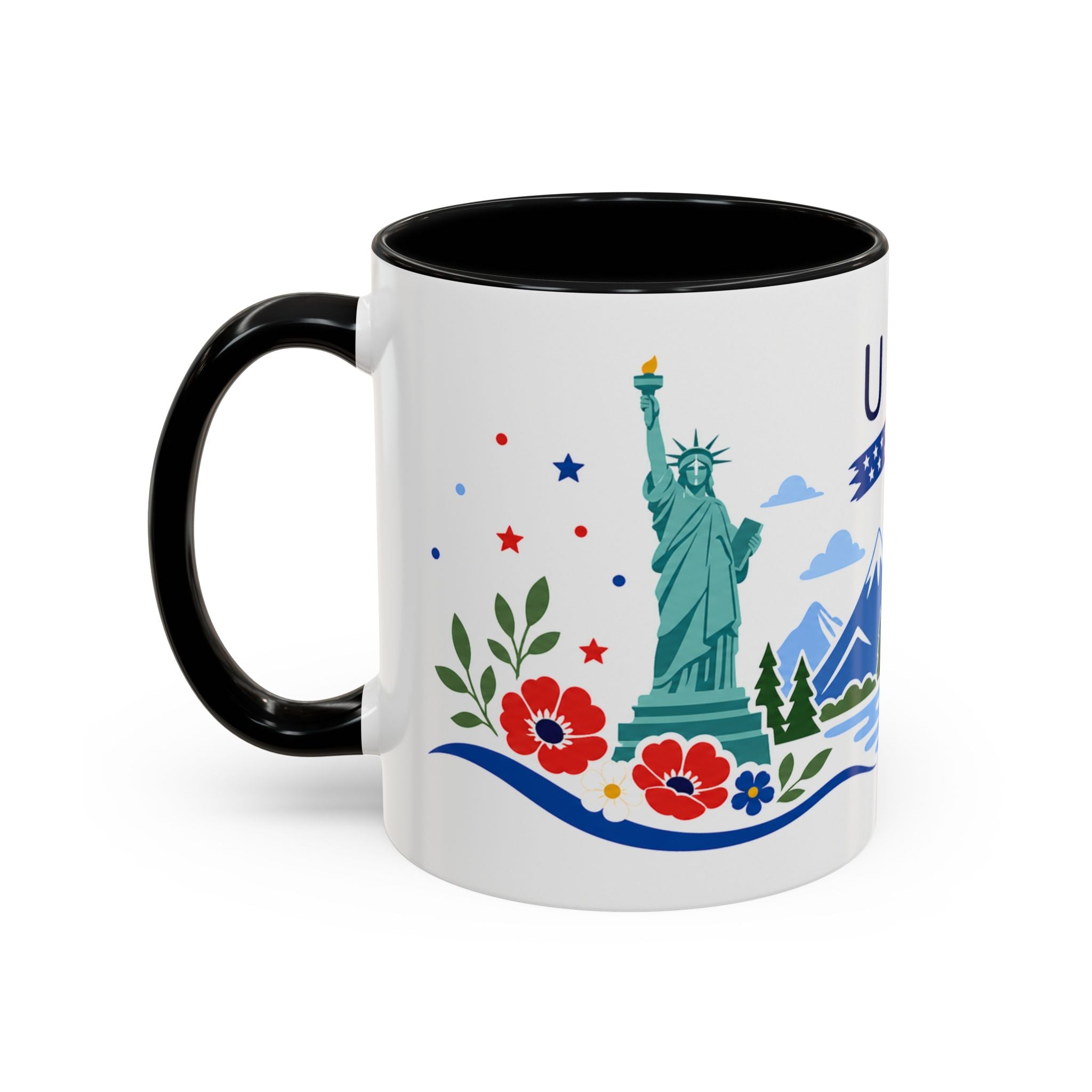 United States Coffee Mug | Travel Souvenir Accent Mug | Country Gift Ceramic Cup 11oz 15oz