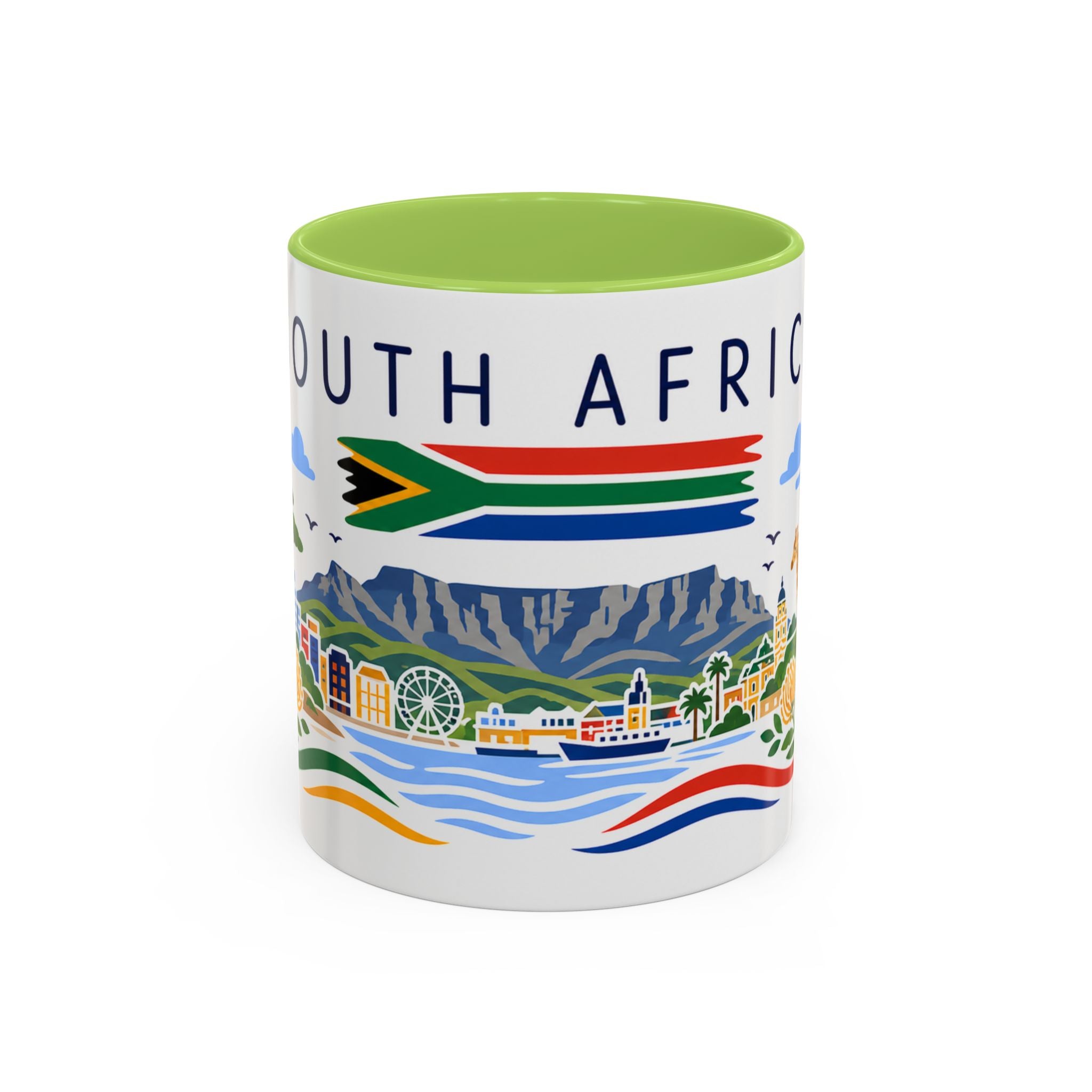 South Africa Coffee Mug | Travel Souvenir Accent Mug | Country Gift Ceramic Cup 11oz 15oz