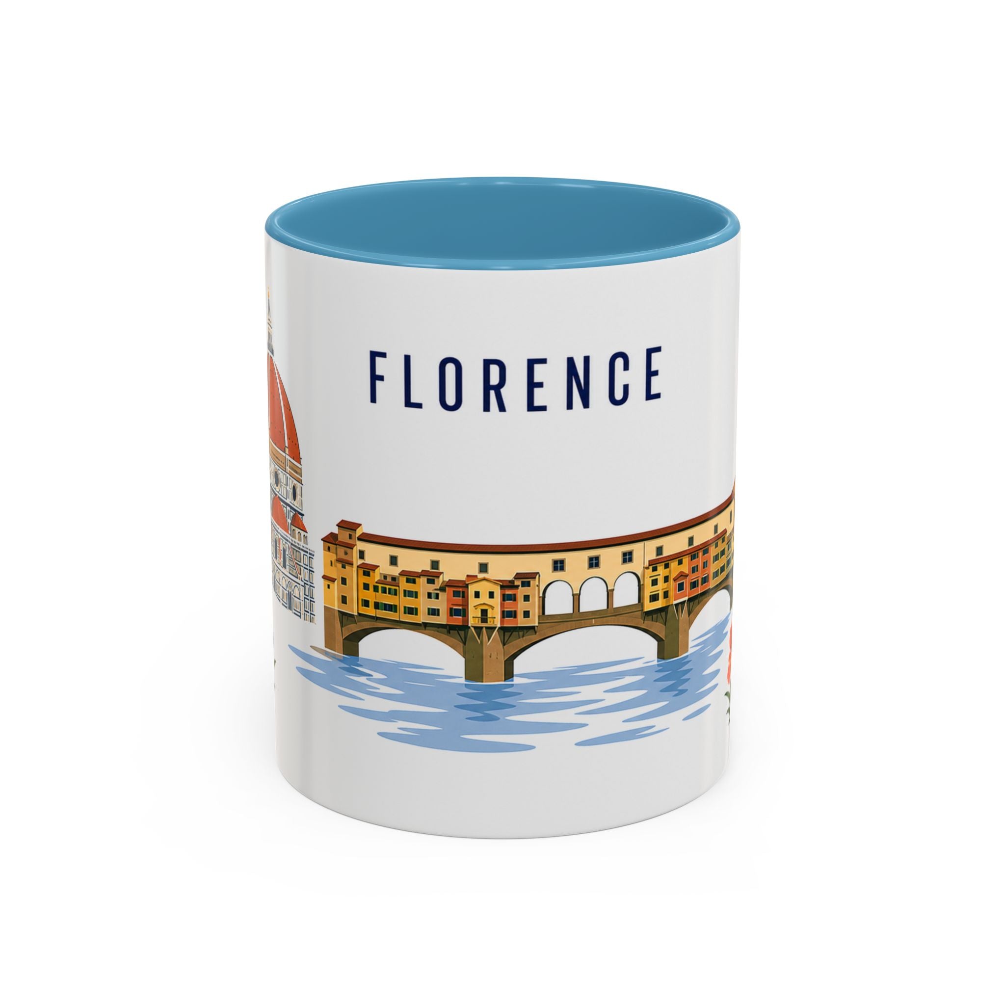 Florence Coffee Mug | Italy Travel Souvenir | Porcelain Decal City Gift | 11oz 15oz Accent Mug