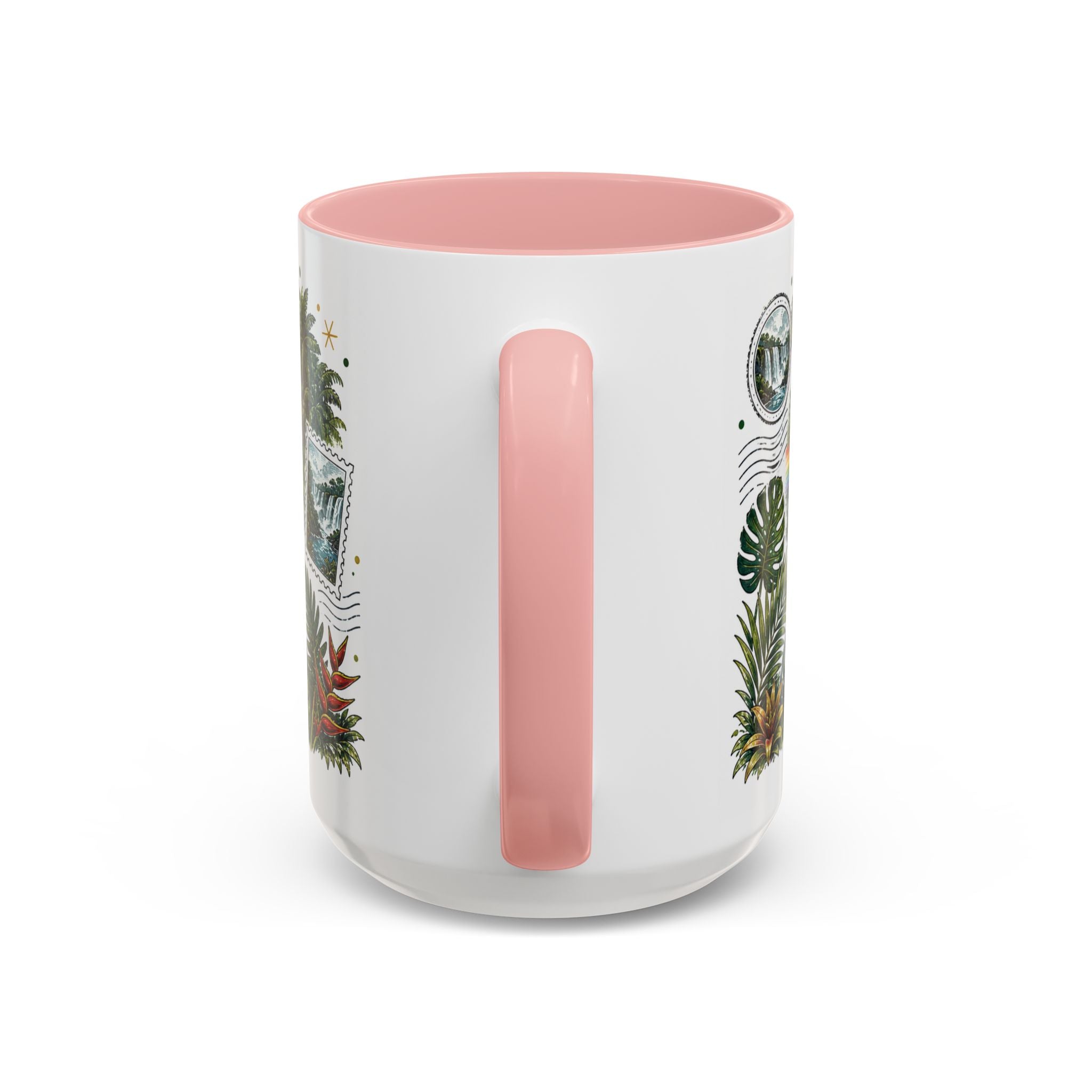Iguazu Falls Coffee Mug | Travel Destination Souvenir Gift | Accent Color Ceramic 11oz 15oz