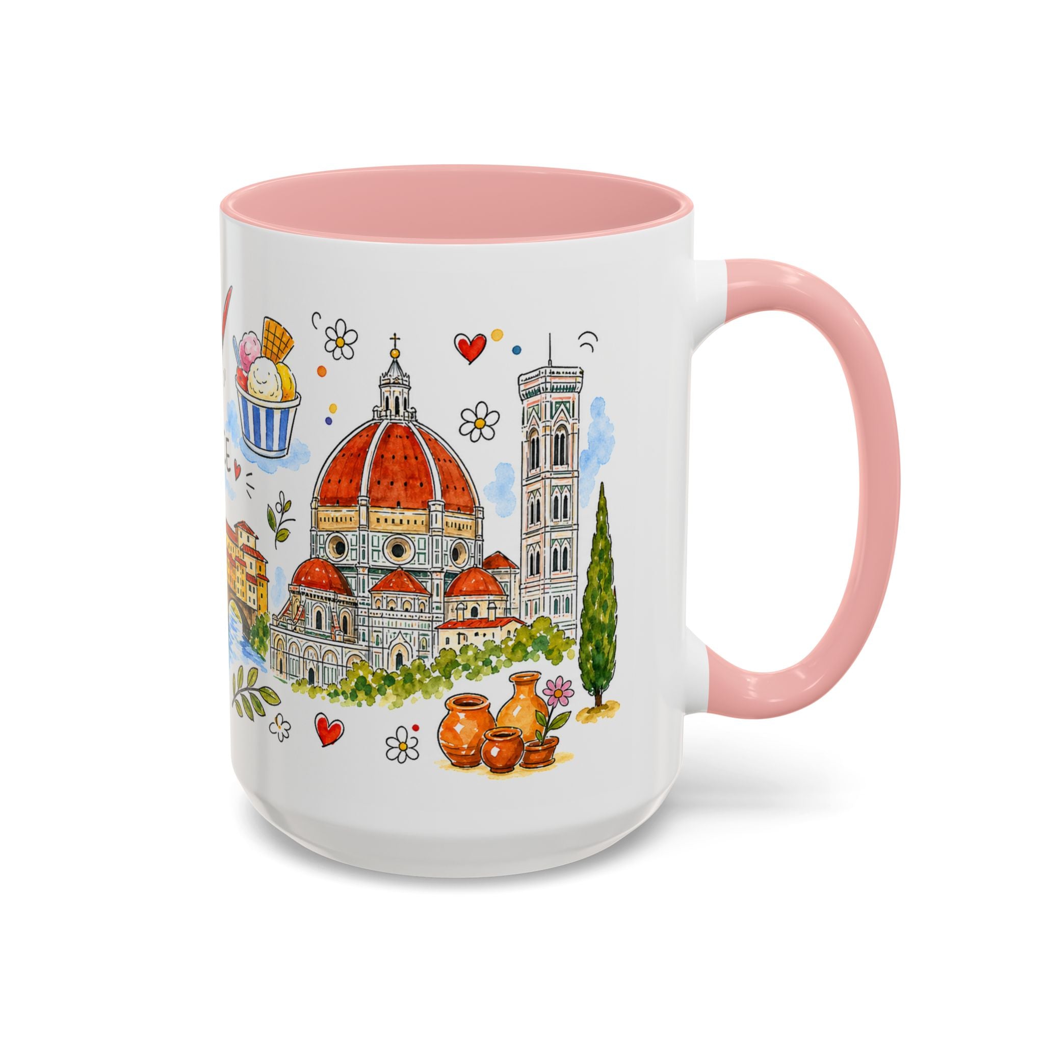 Florence Travel Mug | European City Souvenir Accent Coffee Mug | 11oz 15oz Ceramic Cup