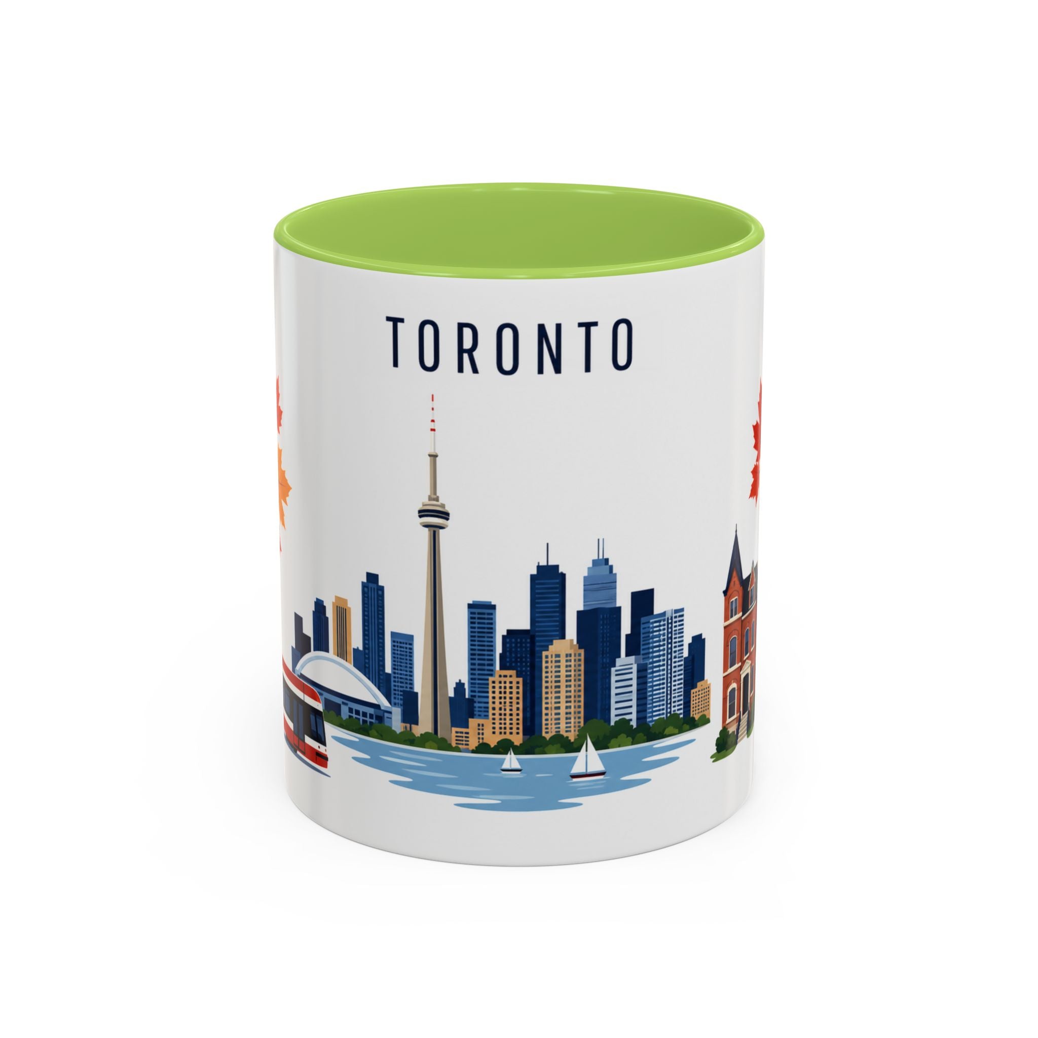 Toronto Coffee Mug | Canada Travel Souvenir | Porcelain Decal City Gift | 11oz 15oz Accent Mug