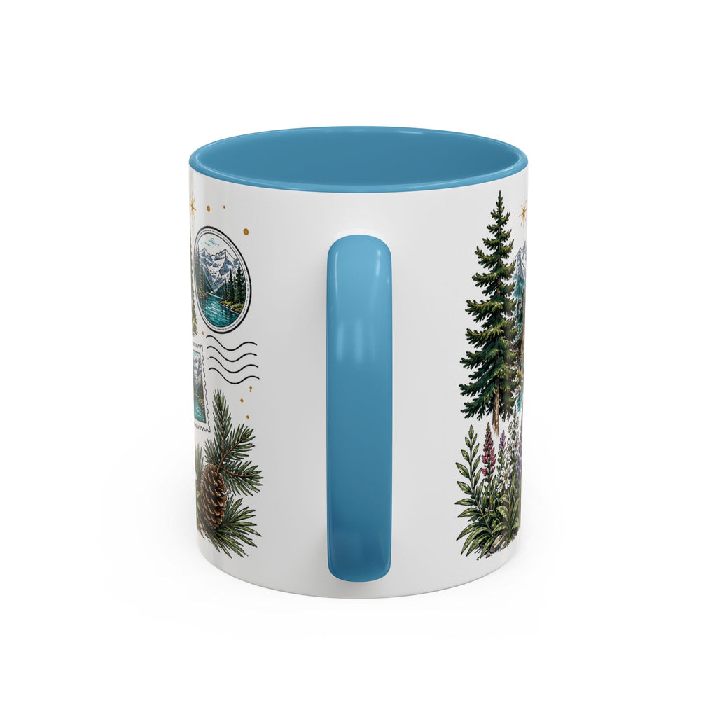 Banff Lake Louise Coffee Mug | Travel Destination Souvenir Gift | Accent Color Ceramic 11oz 15oz
