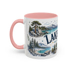 Lake Tahoe Mug, California Nevada Travel Souvenir, Bucket List Gift, Accent Ceramic Coffee Mug 11oz 15oz