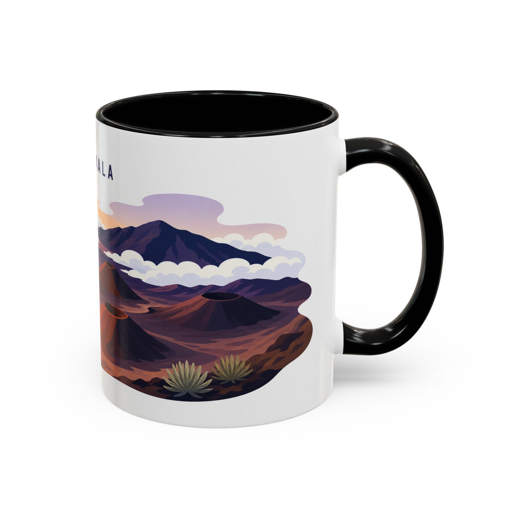 Haleakala National Park Coffee Mug | Solid Color Block Park Souvenir | 11oz 15oz Accent Mug