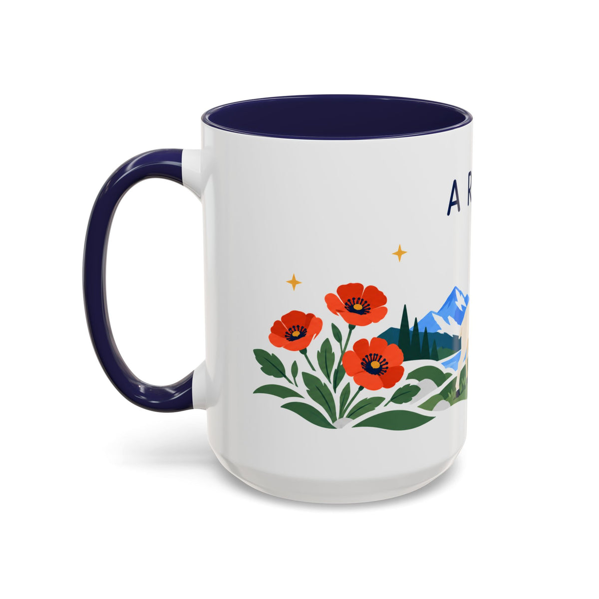Aries Zodiac Coffee Mug | Ram and Floral Design | Astrology Birthday Gift | 11 oz 15 oz Ceramic Accent Mug