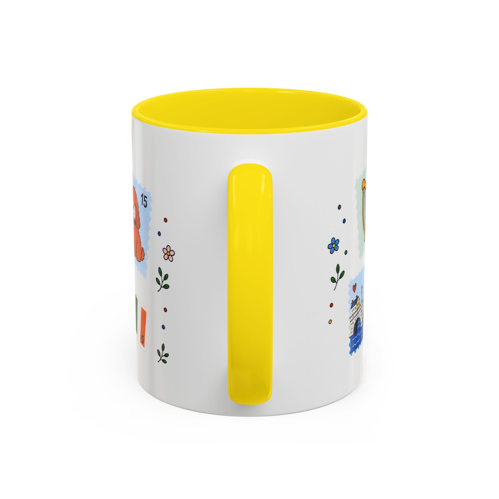 Dublin Coffee Mug | Postage Stamp Collage Mug | Travel Souvenir Accent Cup 11oz 15oz