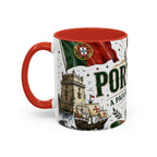 Portugal Soccer Coffee Mug | World Cup Fan Gift | Accent Color Ceramic 11oz 15oz Match Day Cup