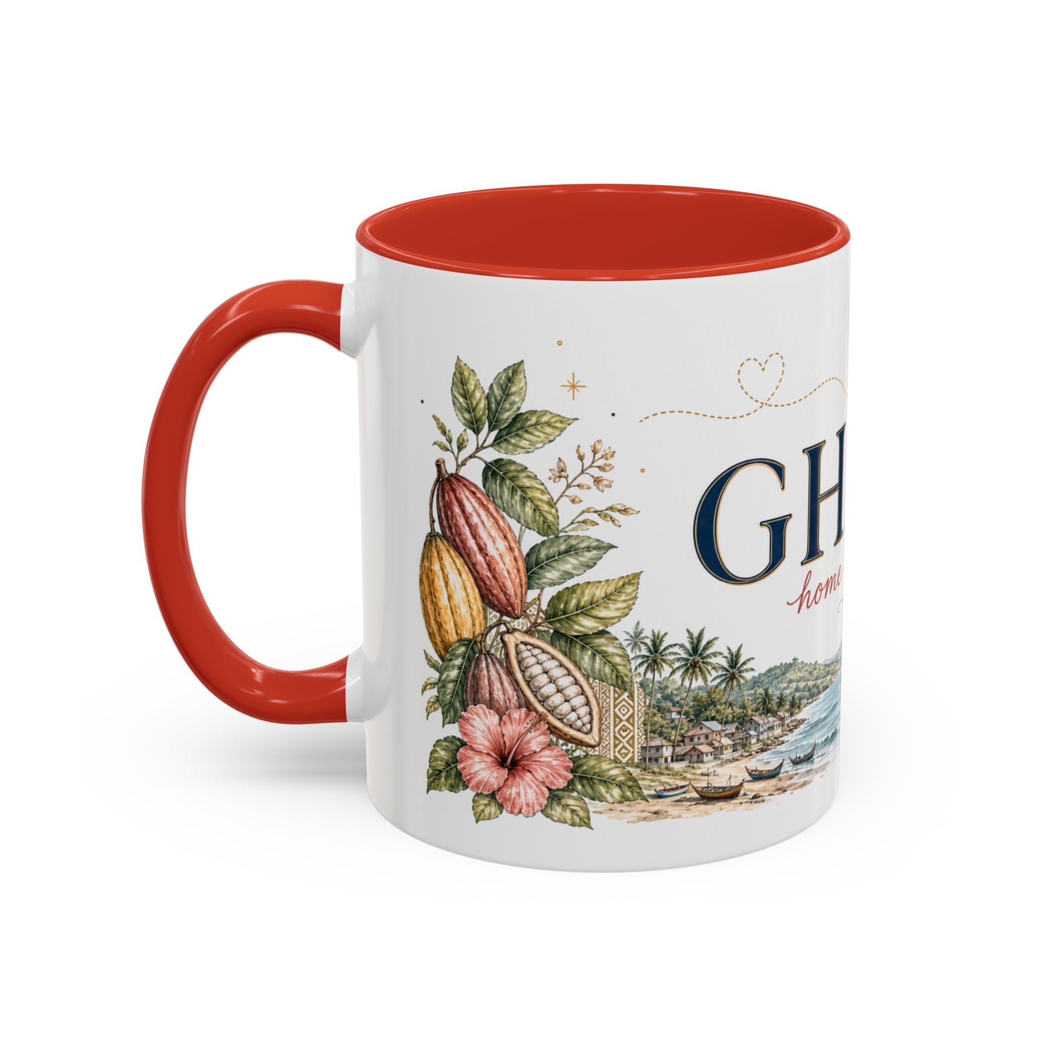 Ghana Home Country Mug | Moving Away Gift | Long Distance Friendship | 11 oz 15 oz Accent Mug