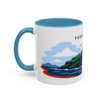Faroe Islands Coffee Mug | Travel Destination Souvenir Gift | Accent Color Ceramic 11oz 15oz