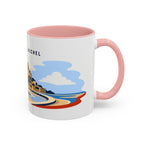 Mont Saint Michel Coffee Mug | Travel Destination Souvenir Gift | Accent Color Ceramic 11oz 15oz