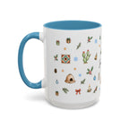 Santa Fe Christmas Mug | Watercolor City Souvenir | Ceramic Coffee Cup (11oz 15oz)