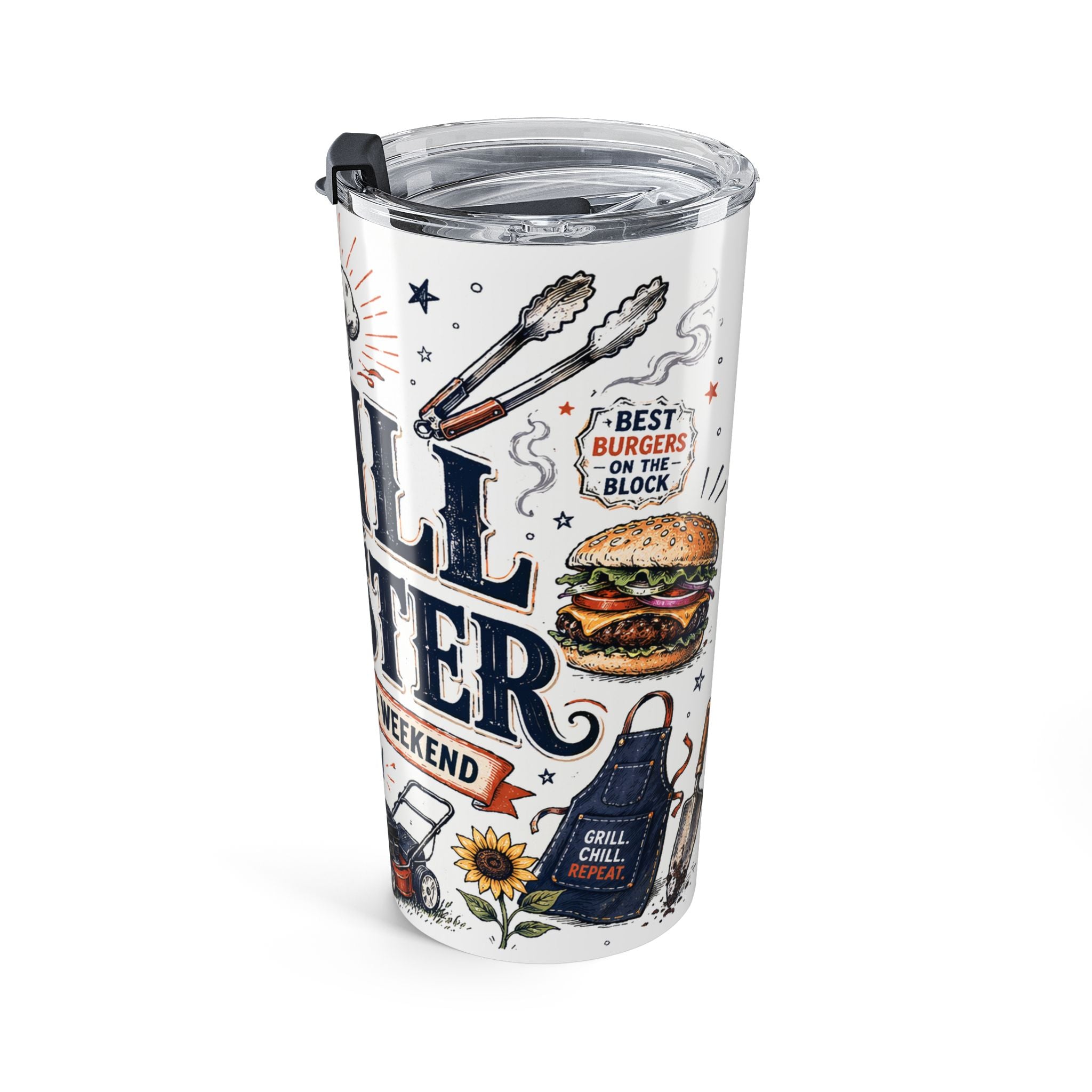 Grill Master 20oz Tumbler | Father's Day Gift for Dad | Insulated Stainless Steel Travel Cup