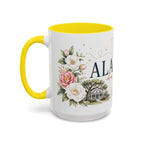 Alabama State Map Mug | Coastal Scenery, Botanical Accents, Homesick Gift