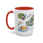 Salzburg Illustrated Travel Mug | City Souvenir Accent Coffee Mug | 11oz 15oz Ceramic Cup