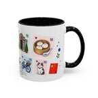 Shanghai Coffee Mug | Postage Stamp Collage Mug | Travel Souvenir Accent Cup 11oz 15oz