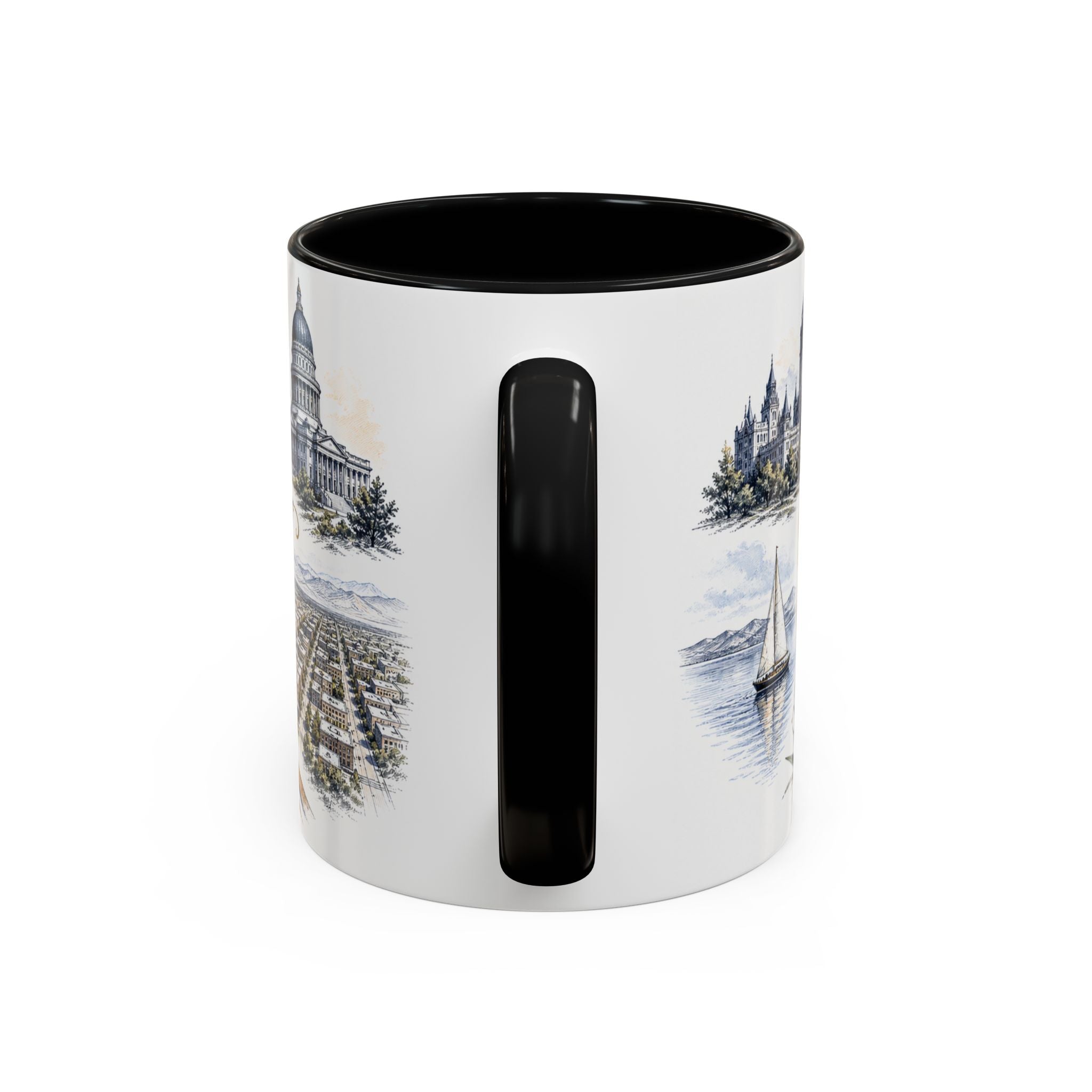 Salt Lake City Coffee Mug | United States Travel Souvenir | Vintage Illustrated City Gift | 11 oz 15 oz Accent Mug