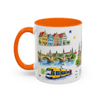 Dresden Illustrated Travel Mug | City Souvenir Accent Coffee Mug | 11oz 15oz Ceramic Cup