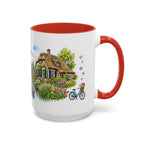 Giethoorn Illustrated Travel Mug | Netherlands Souvenir Accent Coffee Mug | 11oz 15oz Ceramic Cup