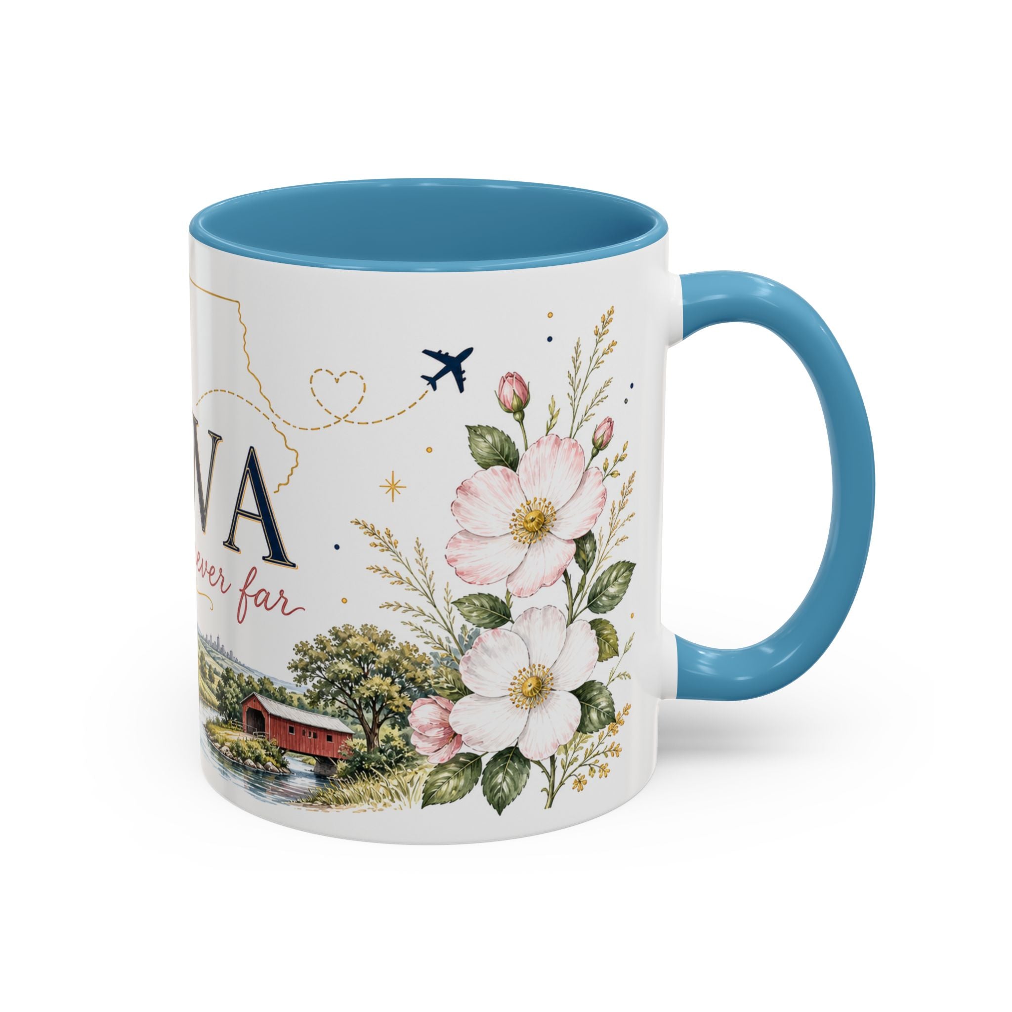 Iowa State Mug | Home is Never Far Accent Mug (11oz or 15oz)