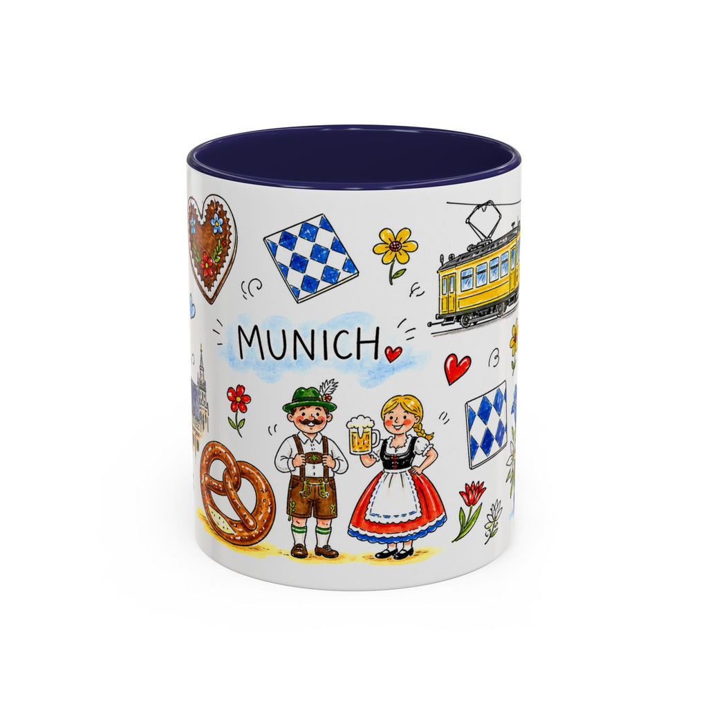 Munich Travel Mug | European City Souvenir Accent Coffee Mug | 11oz 15oz Ceramic Cup