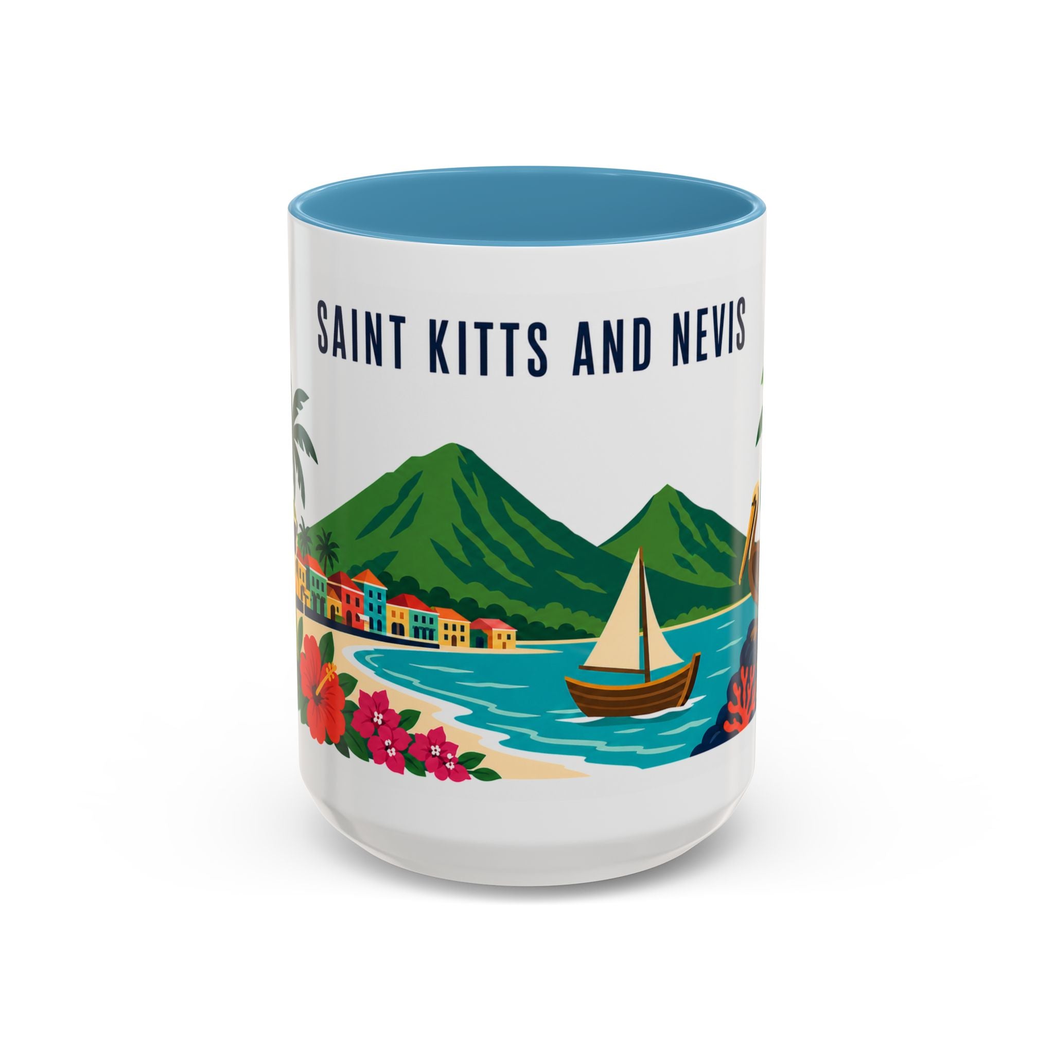 Saint Kitts and Nevis Coffee Mug | Travel Souvenir Accent Mug | Country Gift Ceramic Cup 11oz 15oz