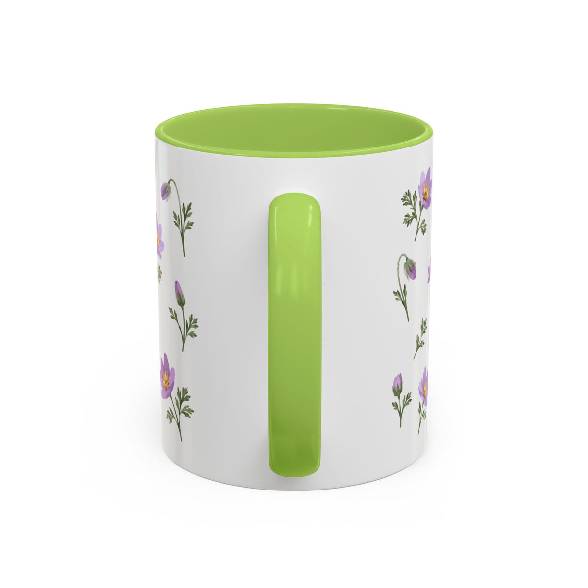 South Dakota Pasque Flower Mug, State Flower Floral Coffee Cup, 11oz Botanical Gift