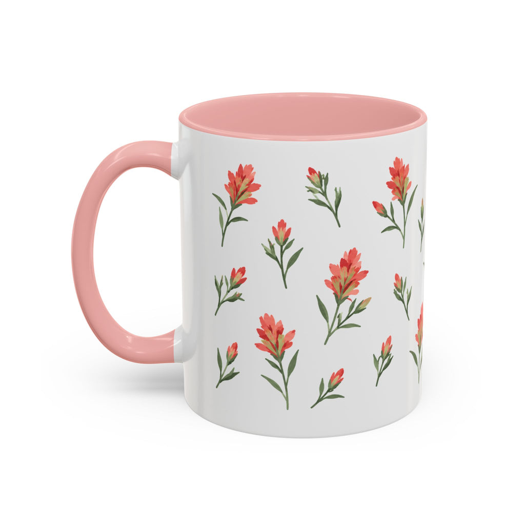 Wyoming Indian Paintbrush Mug, State Flower Floral Coffee Cup, 11oz Botanical Gift