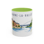 Marne-La-Vallée Coffee Mug | France Travel Souvenir | Porcelain Decal City Gift | 11oz 15oz Accent Mug