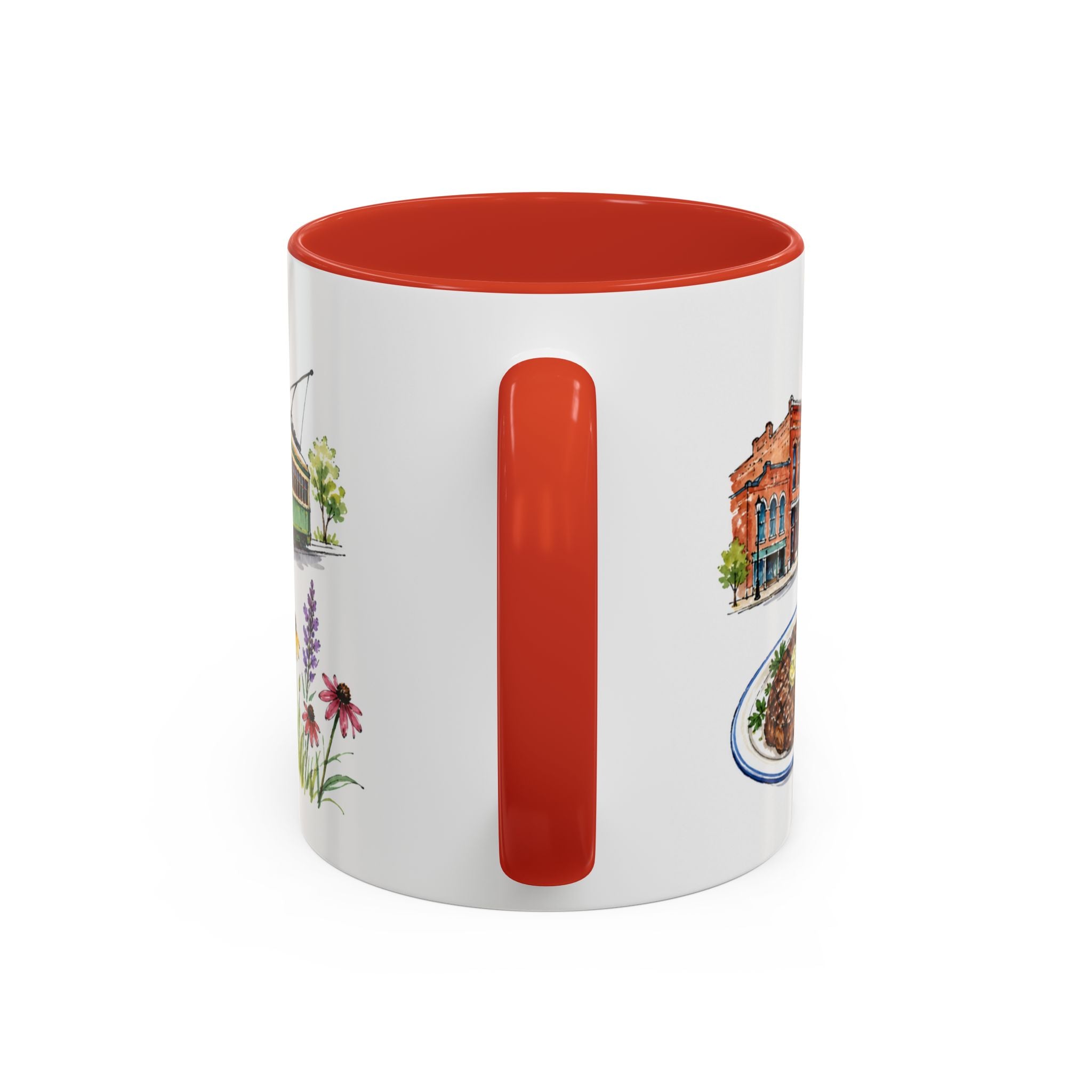 Omaha Illustrated Travel Mug | City Souvenir Accent Coffee Mug | 11oz 15oz Ceramic Cup