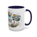 Algarve Coast Mug, Portugal Travel Souvenir, Bucket List Gift, Accent Ceramic Coffee Mug 11oz 15oz