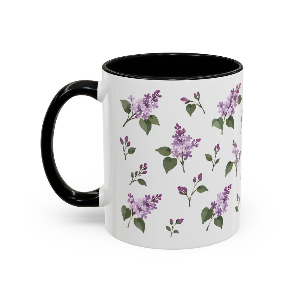 New Hampshire Purple Lilac Mug, State Flower Floral Coffee Cup, 11oz Botanical Gift