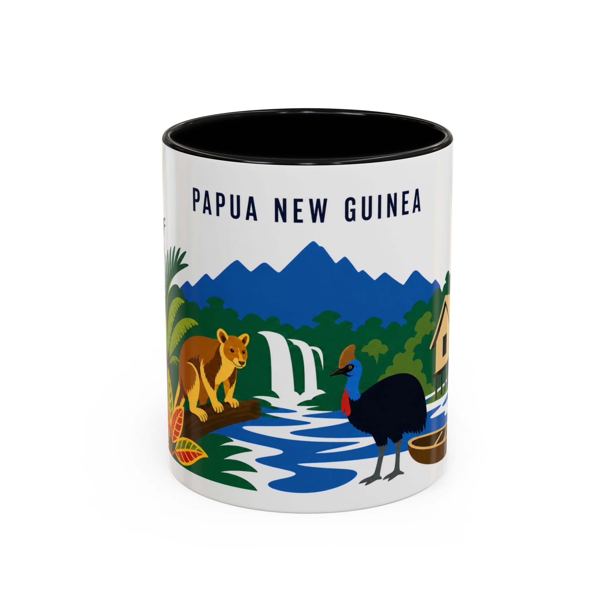 Papua New Guinea Coffee Mug | Travel Souvenir Accent Mug | Country Gift Ceramic Cup 11oz 15oz