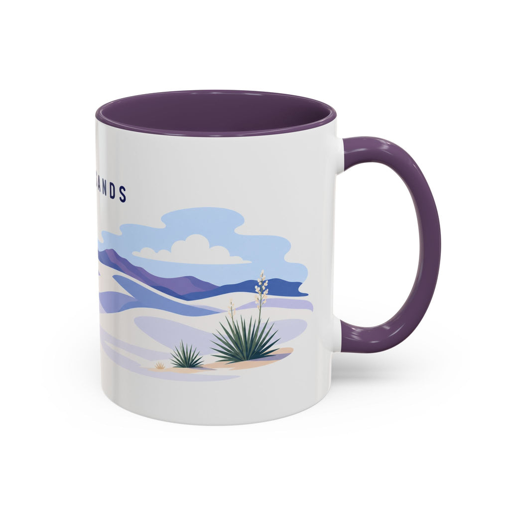 White Sands National Park Coffee Mug | Solid Color Block Park Souvenir | 11oz 15oz Accent Mug