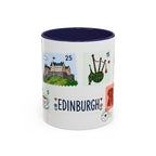 Edinburgh Coffee Mug | Postage Stamp Collage Mug | Travel Souvenir Accent Cup 11oz 15oz
