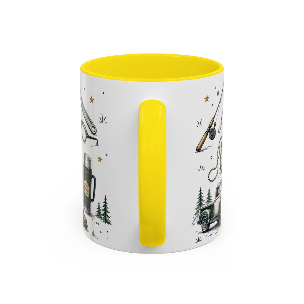 Grandpa The Legend Coffee Mug | Gift From Grandkids | Accent Color Ceramic 11oz 15oz