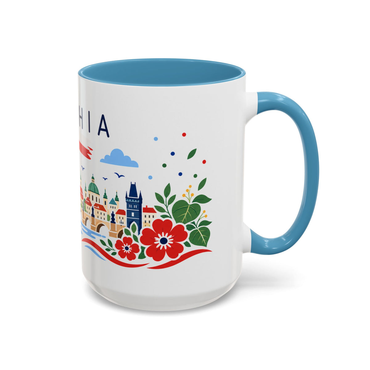 Czechia Coffee Mug | Travel Souvenir Accent Mug | Country Gift Ceramic Cup 11oz 15oz