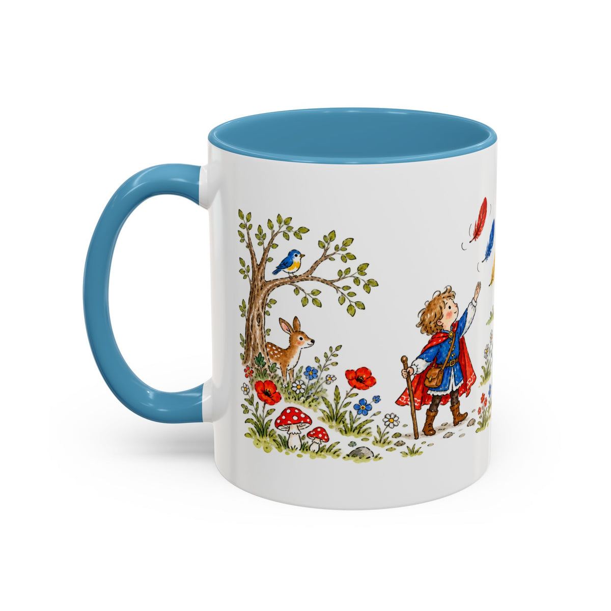 The Three Feathers Mug | Storybook Fairy Tale Accent Coffee Mug | EveryLegend
