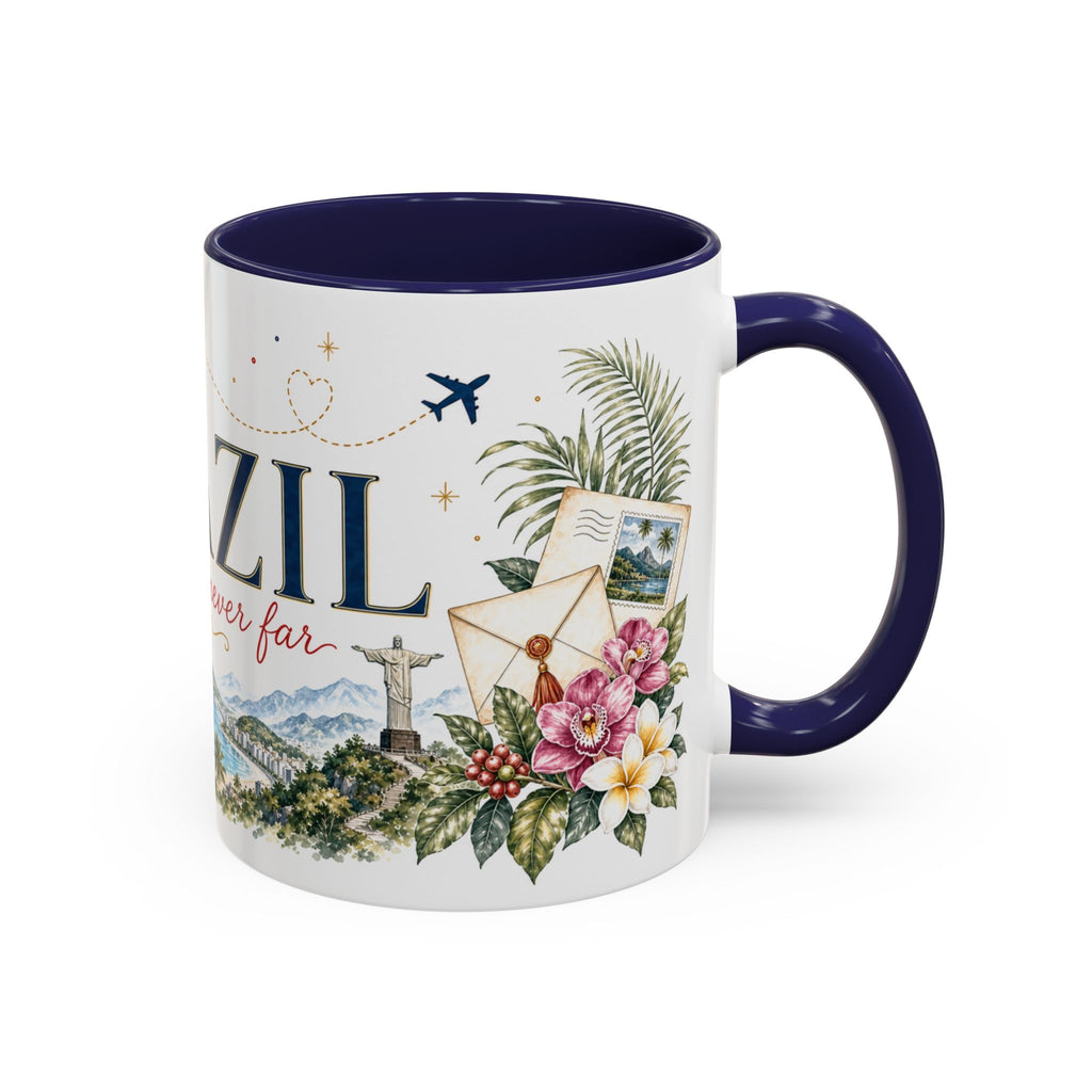 Brazil Home Country Mug | Moving Away Gift | Long Distance Friendship | 11 oz 15 oz Accent Mug
