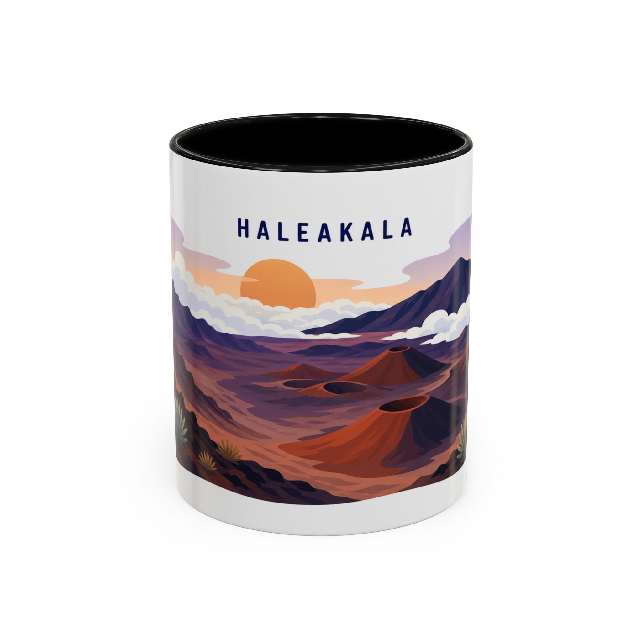 Haleakala National Park Coffee Mug | Solid Color Block Park Souvenir | 11oz 15oz Accent Mug
