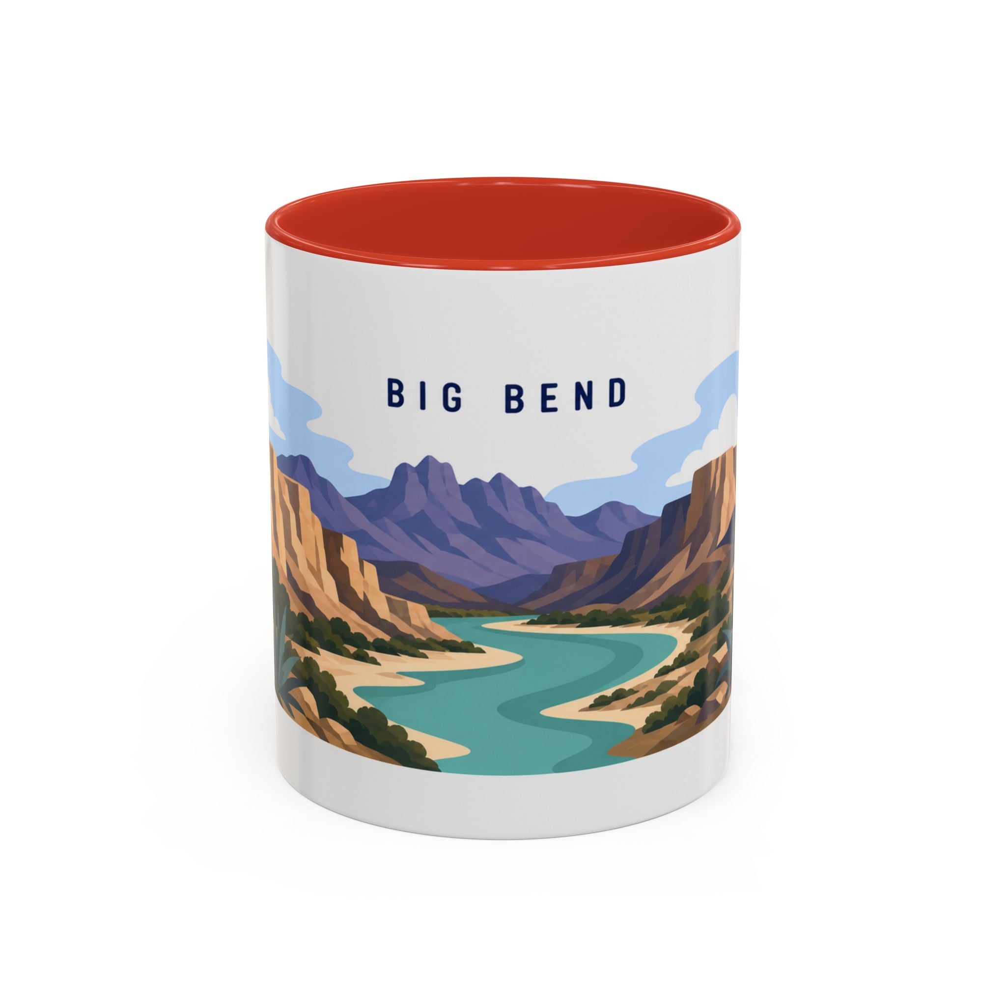 Big Bend National Park Coffee Mug | Solid Color Block Park Souvenir | 11oz 15oz Accent Mug