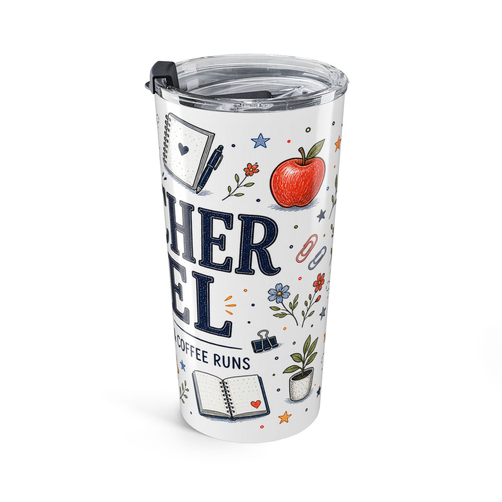 Teacher Fuel 20oz Tumbler | Teacher Coffee Tumbler | Insulated Stainless Steel Travel Cup