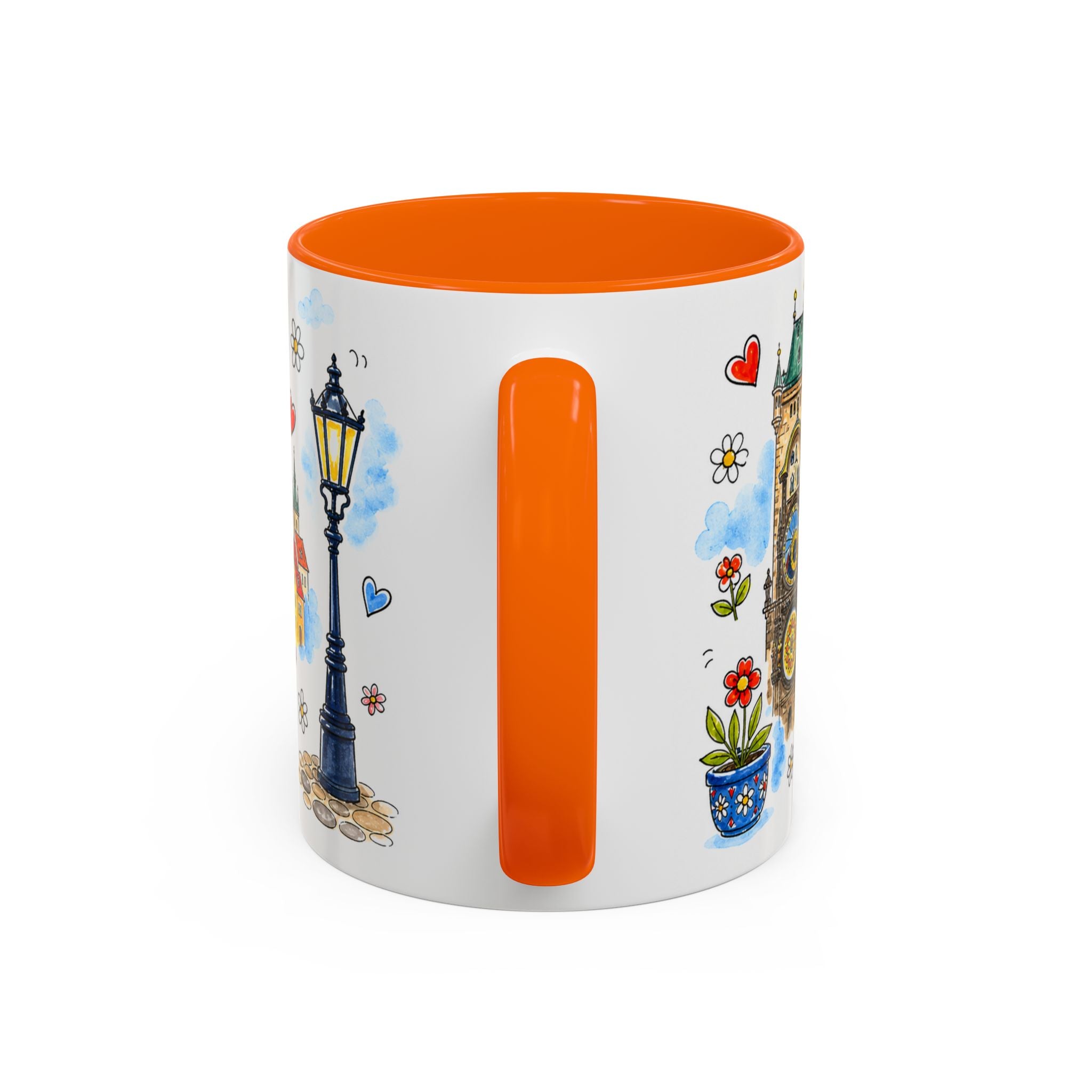 Prague Travel Mug | European City Souvenir Accent Coffee Mug | 11oz 15oz Ceramic Cup