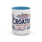 Croatia Soccer Coffee Mug | World Cup Fan Gift | Accent Color Ceramic 11oz 15oz Match Day Cup