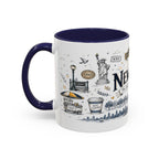 New York City Coffee Mug | New York Souvenir Travel Gift | Accent Color Ceramic 11oz 15oz