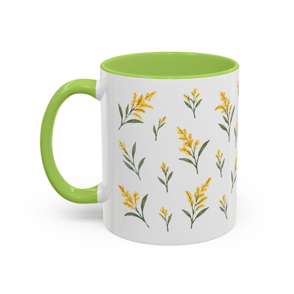Nebraska Goldenrod Mug, State Flower Floral Coffee Cup, 11oz Botanical Gift