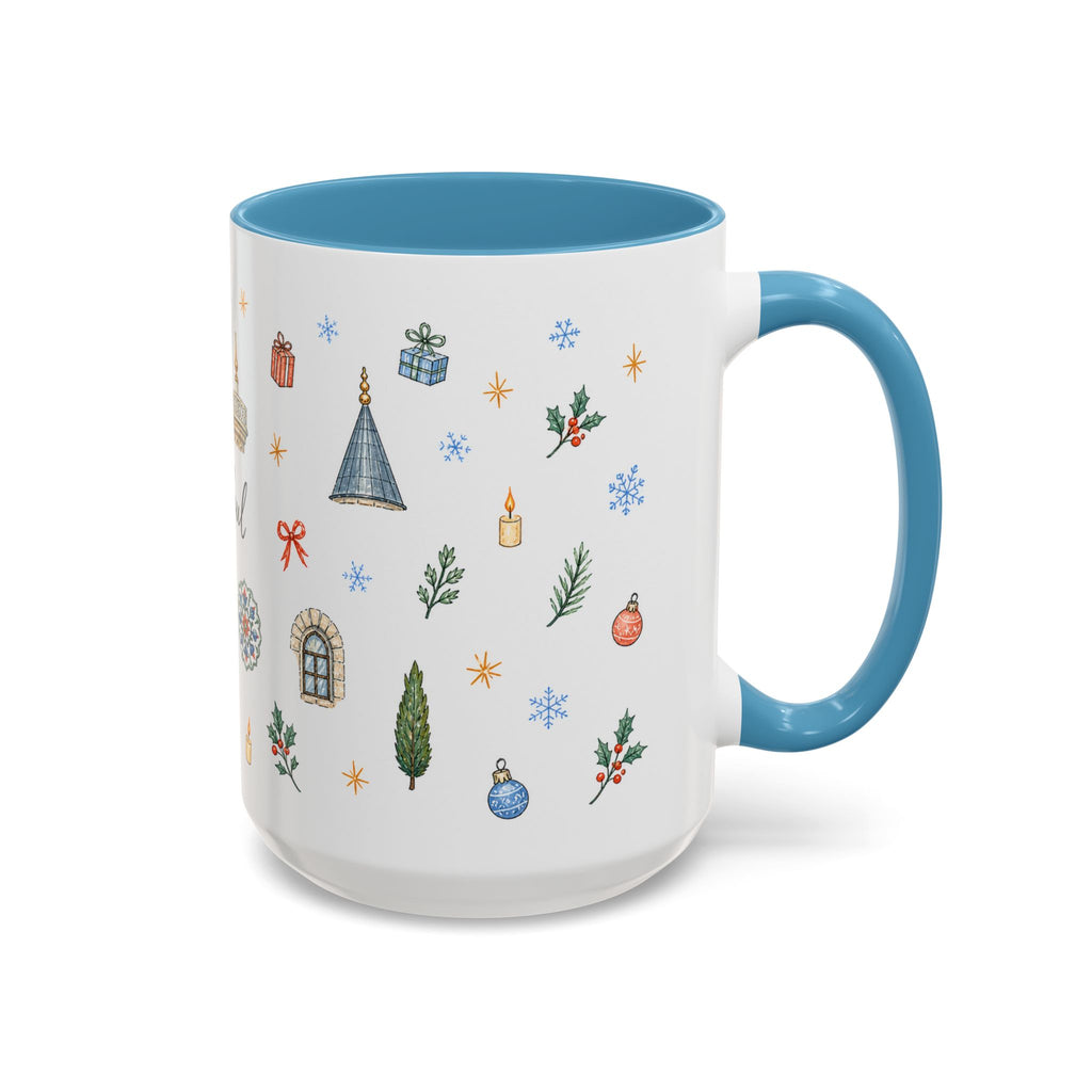 Istanbul Christmas Mug | Watercolor Travel Souvenir | Holiday Gift | Accent Ceramic Coffee Cup 11oz 15oz
