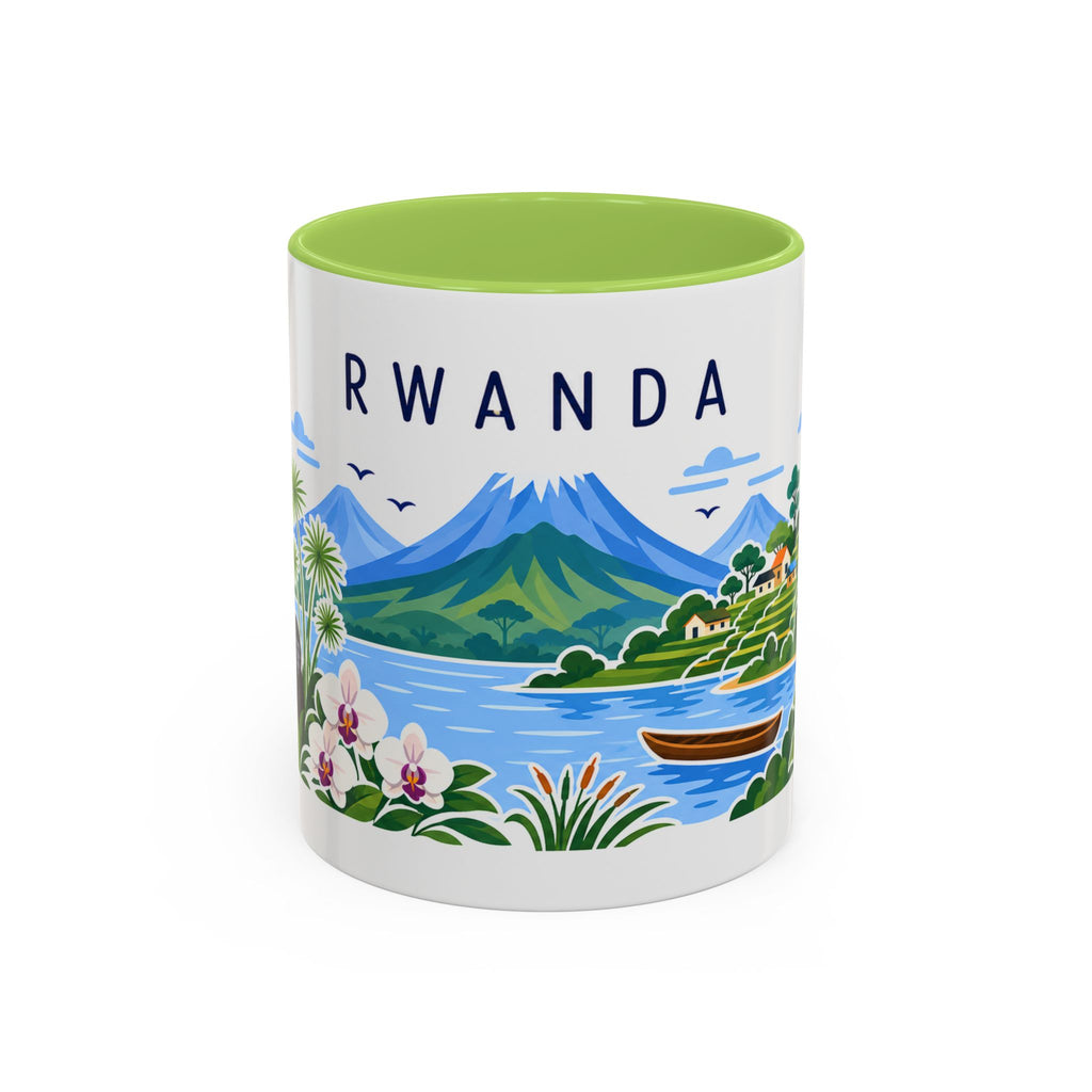 Rwanda Coffee Mug | Travel Souvenir Accent Mug | Country Gift Ceramic Cup 11oz 15oz