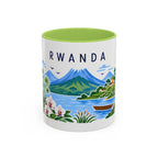 Rwanda Coffee Mug | Travel Souvenir Accent Mug | Country Gift Ceramic Cup 11oz 15oz